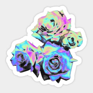 Holographic Rose Bouquet Sticker